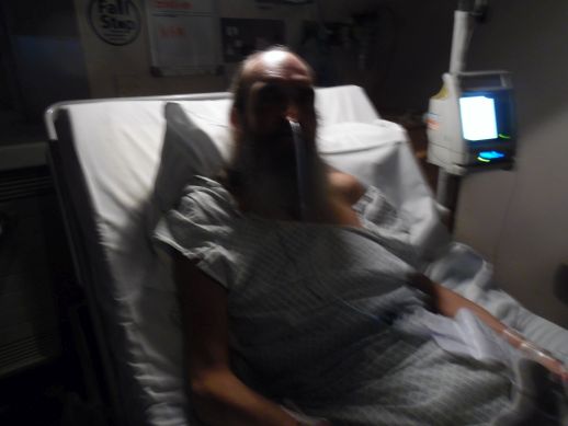 Me in bed in QEQM hospital, Margate.