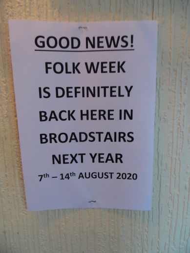 Broadstairs Folk Week sign, George Inn.
