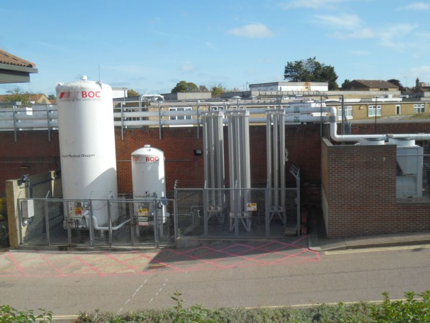 Oxygen tanks, QEQM hospital, Margate.