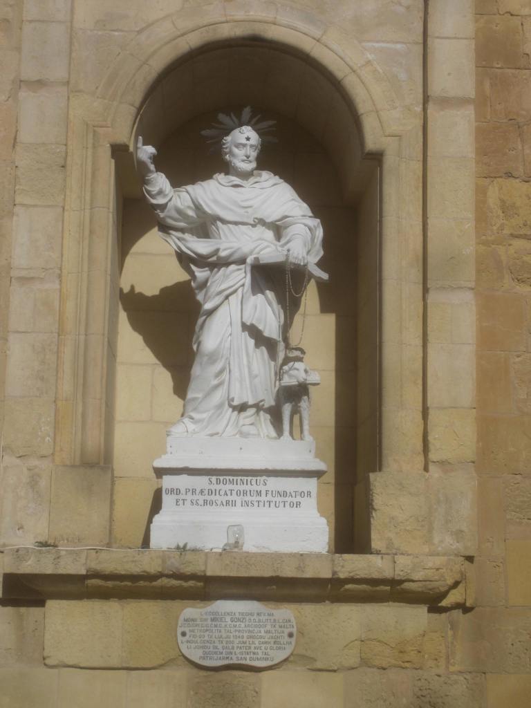 Statue of St. Dominicus, Birgu, Malta.